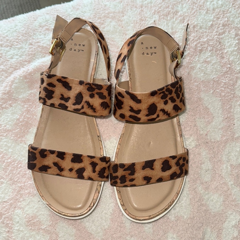 cheetah print sandals